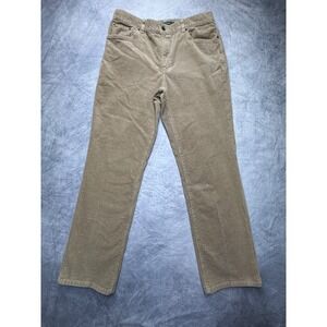 LRL Ralph Lauren Tan Corduroy Straight Leg Pants Womens sz 14 Preppy old money